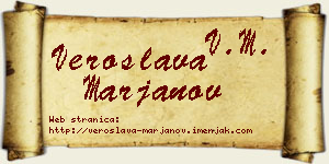 Veroslava Marjanov vizit kartica